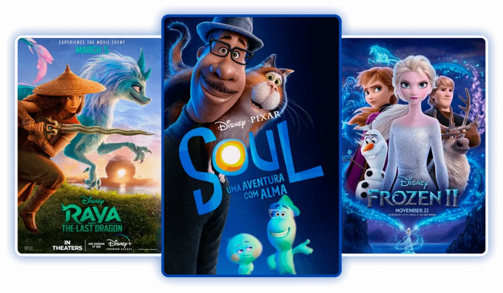 Filmes infantis no P2Cine: Raya e o Último Dragão, Soul e Frozen II, diversão para as crianças